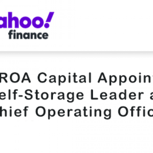 SROA Capital Appoints Self-Storage Leader as Chief Operating Officer